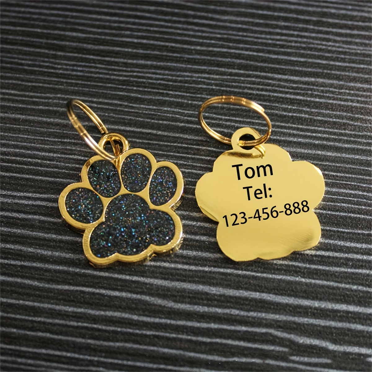 TEMU Placa de identificación personalizada para mascotas - Placa para perro grabada con y número de teléfono, placa antipérdida para mascotas, varios
