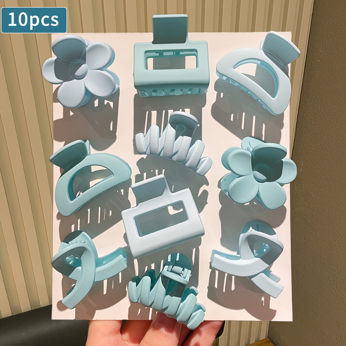 Image of Random 10pcs/20pcs Small Clip Set For Women, Shark Hair Clip For Half-tied Hair On The Back Of In Summer, Daily Clip For