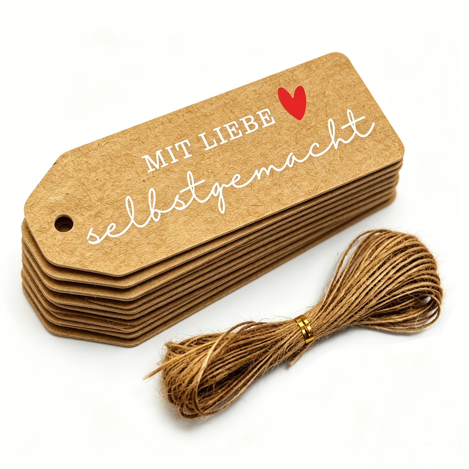 Image of Mit Liebe Homemade German Labels, 48pcs Hang Tags With , For Diy , Jam, Handmade Jewelry Packaging Accessories, Vintage Style