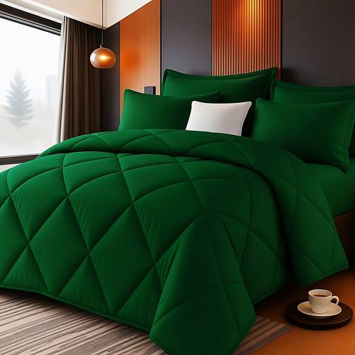 item picture 2 3pcs solid color diamond pattern large extra large bed sheet sets soft comfortable and ultra filled lightweight fabric breathable quilt easy to of with quilts and pillowcases luxurious quality ideal gift
