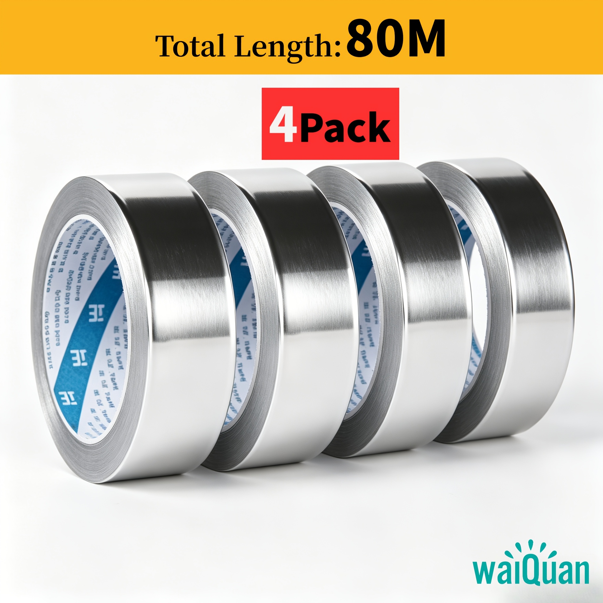 E-shop 4er-Pack Folienband, hochtemperaturbeständige Wärmeisolierfolie, Reparatur, auslaufsicher, selbstklebend