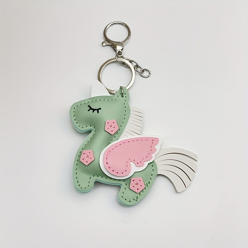 1psc Fashion Pony Pendant Gift, Unicorn Car Keychain Charm For Bags, Apparel Accessories, Suitable For Daily , Friend Gatherings, Parties, And Birthday Gifts