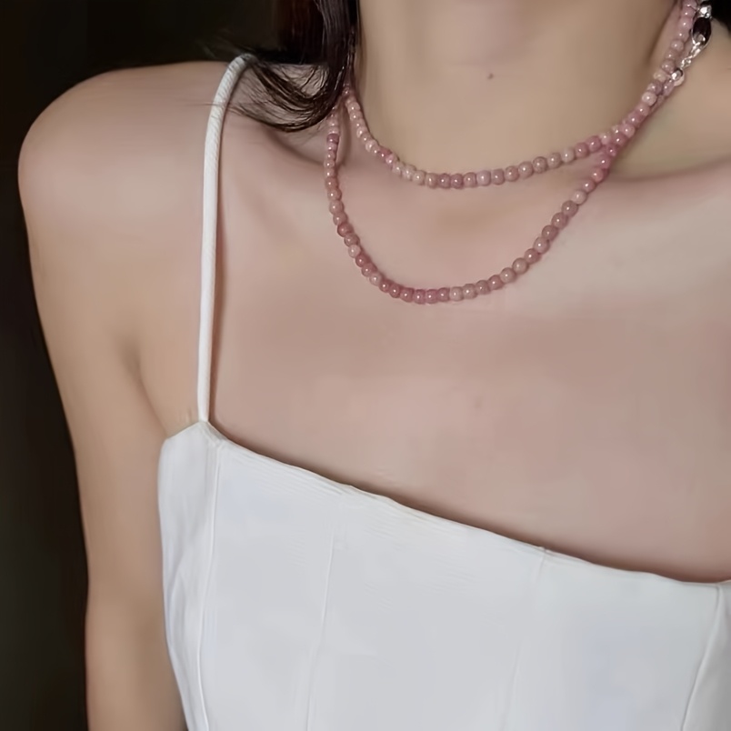 Natural Rhodonite Amethyst & Lapis Lazuli Long Necklace