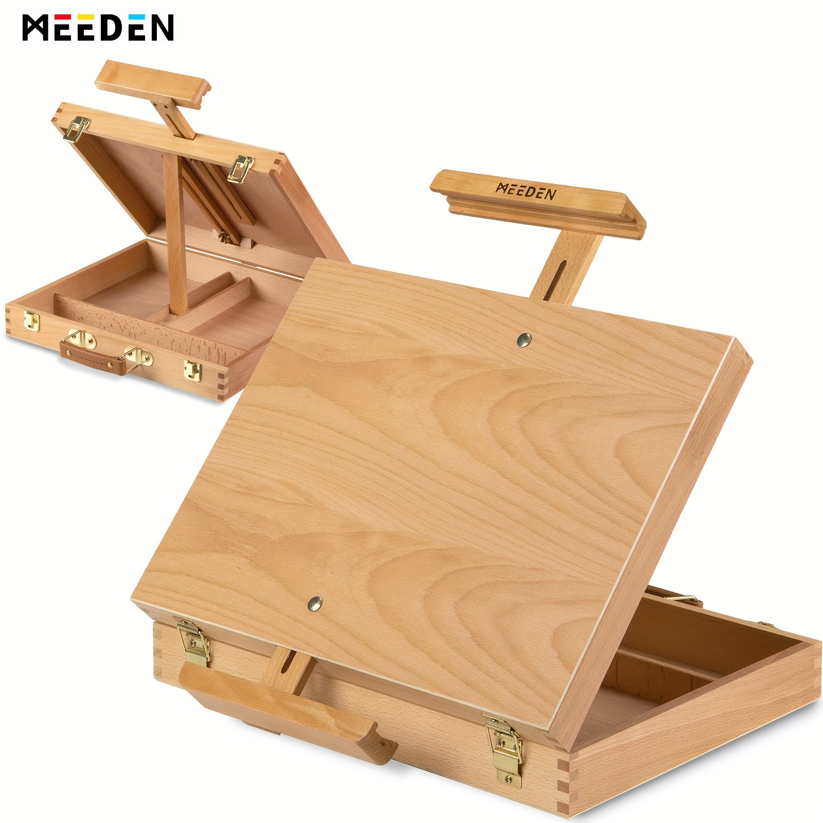 

Meeden Premium Tabletop Easel - Adjustable, Dual Canvas Holders For 28'' Max, Art Storage Box Included, Ideal For Sketching & Drawing