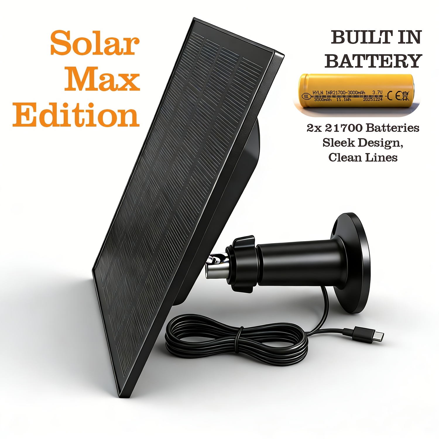 solar panel   6000mah solar power bank charges phone camera fan light doorbell portable generator for camping home emergency travel essentials ip65