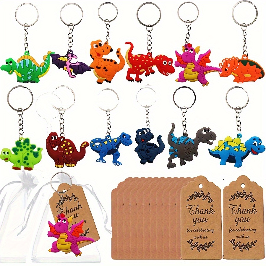 

36pcs/set, Dinosaur Party Favors Dinosaur Keychains Prizes Gift Carnivals For Boys Birthday Party Favor Supplies Goodie Bag Fillers