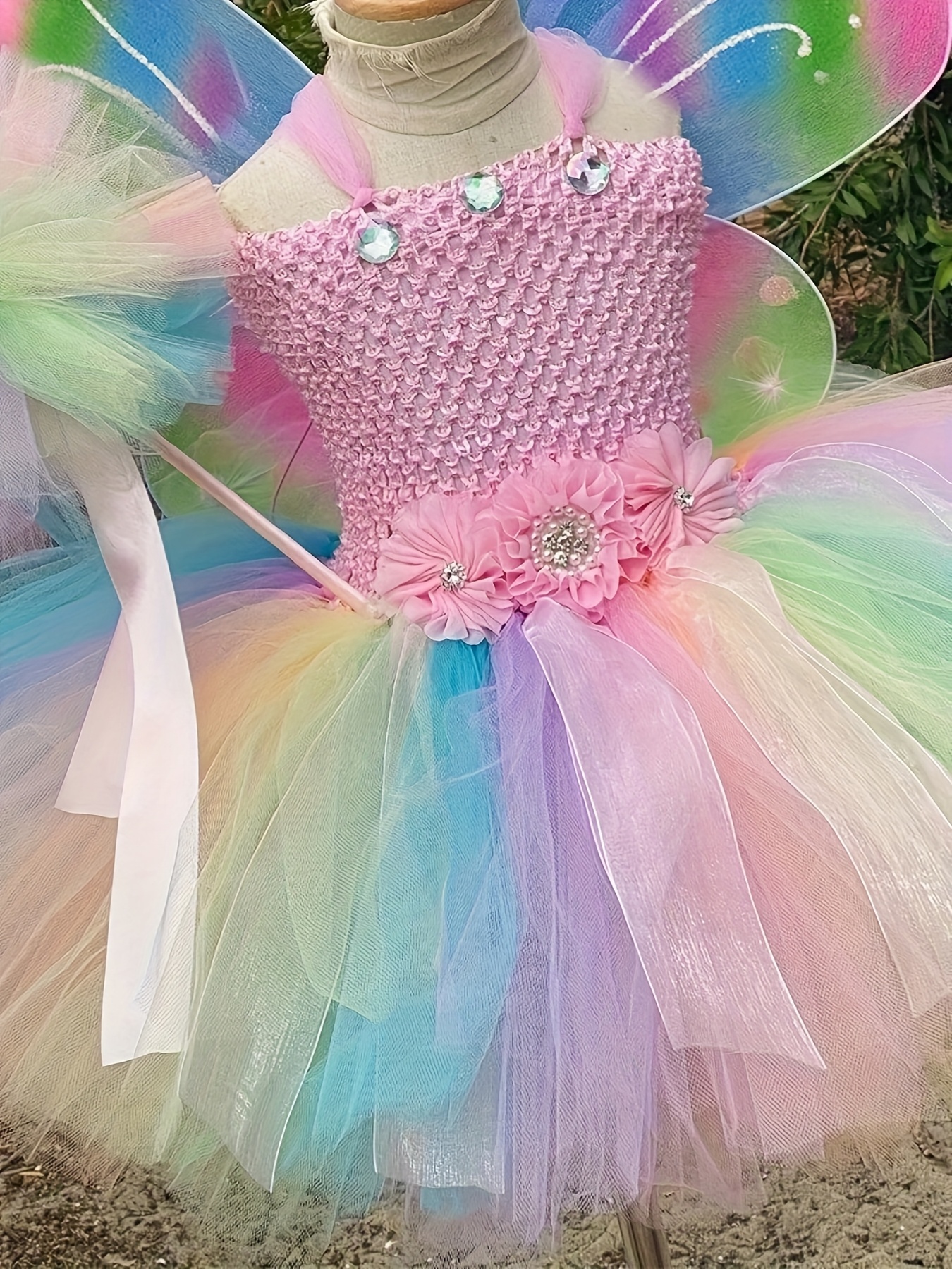 girls pastel fairy dress kids flower tutu dresses - Temu Oman