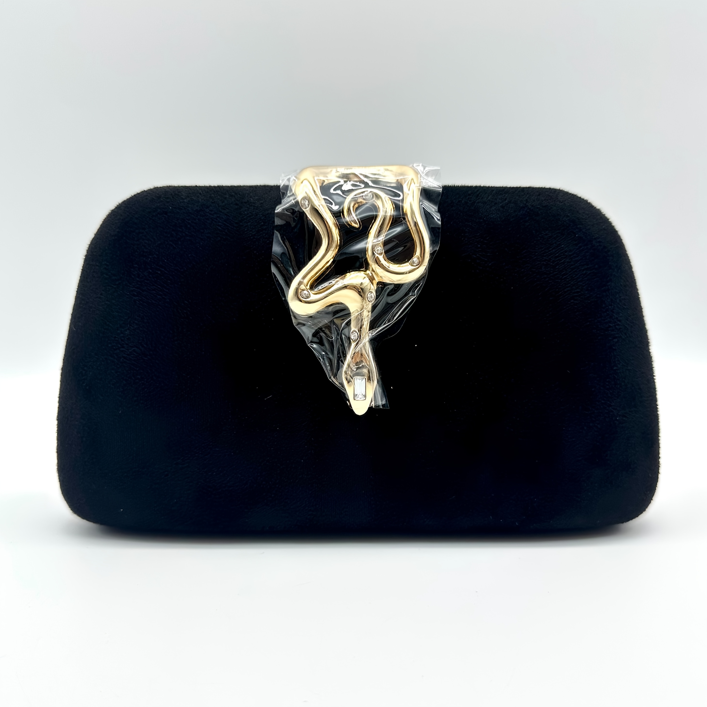imagen del artículo bolso de noche de terciopelo con adornos de serpiente, estilo cheongsam, ideal para vestidos de noche,   para  , fiestas y banquetes.   cadena   desmontable para   o bandolera, con detalles metálicos