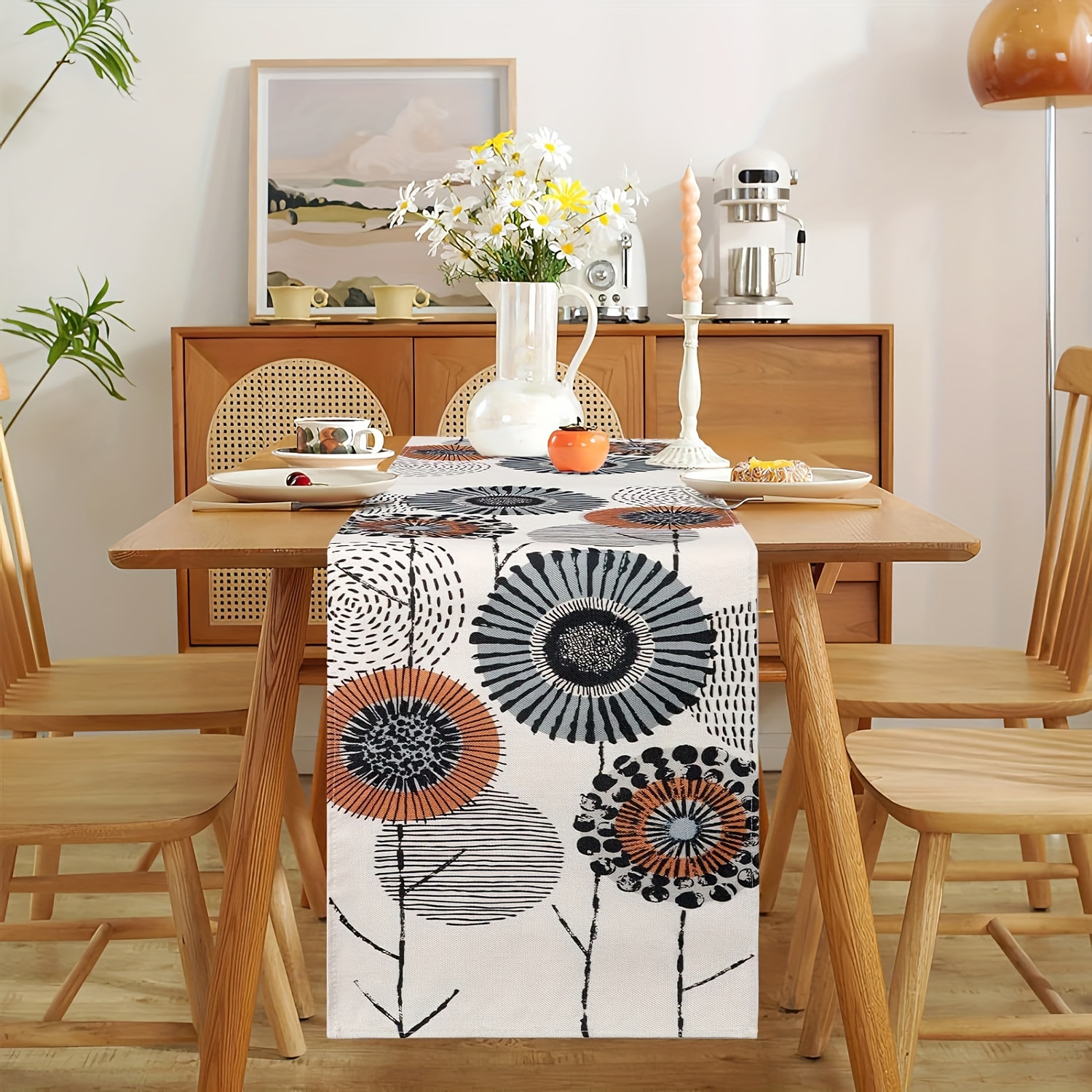 Dandelion Farmhouse Vintage Tablecloth Country Tablecloth Suitable For Kitchen Coffee Holiday Table Room Decor