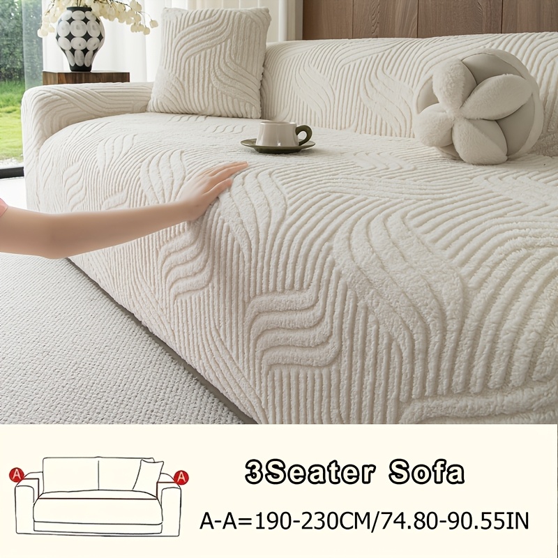 TEMU 1pc Jacquard Shu Velvet Sofa Cover Suitable For Modern Easy Light Decor Anti-cat Scratch Wear-resistant Anti-slip Wear-resistant Suitable For 1