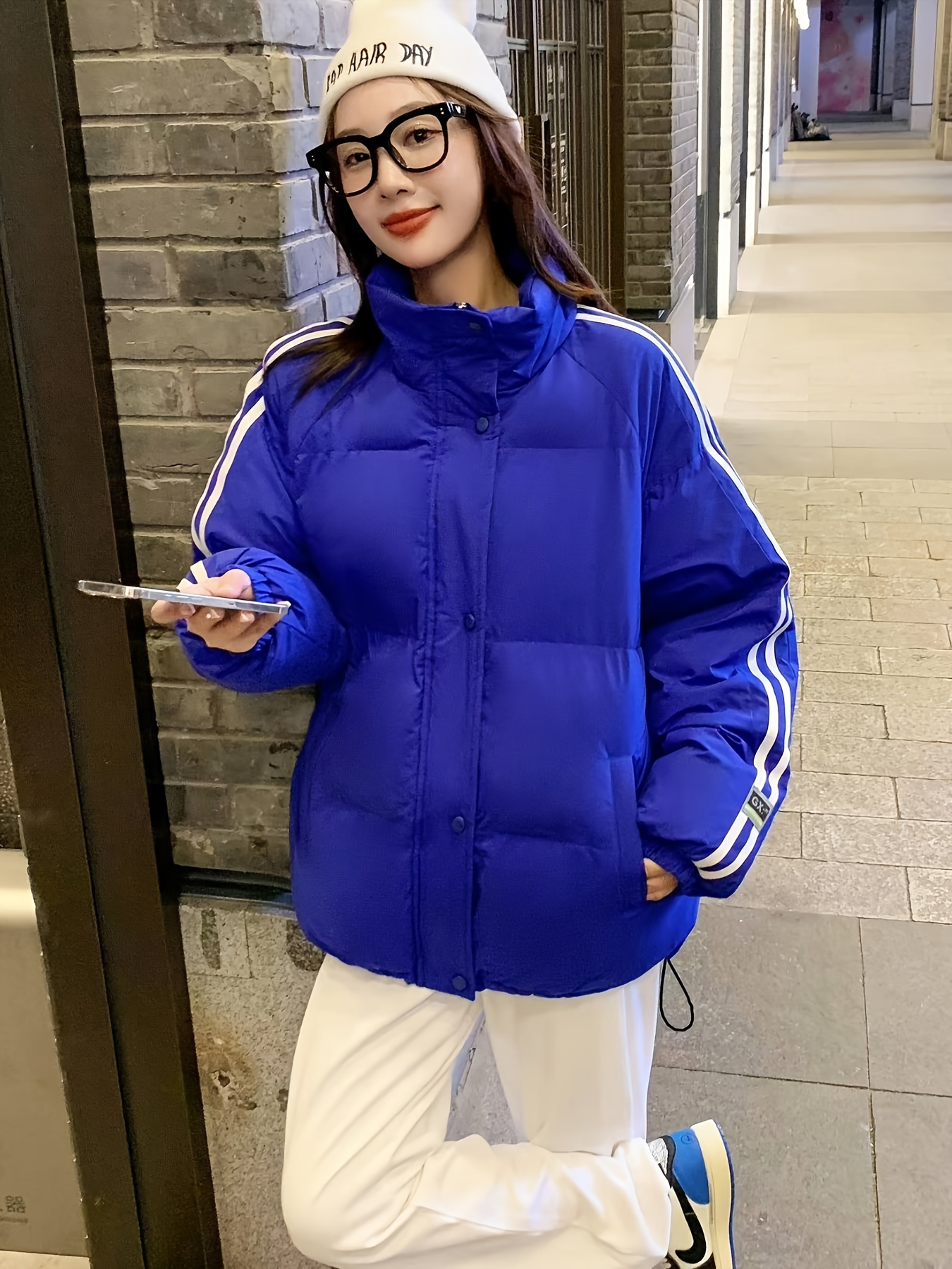 Puffer Jacket Ladies Royal Blue Winter Coat Columbia Jacket Women