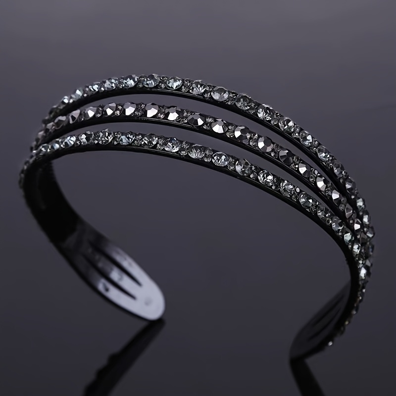 Wide Edge Headband Drill Hair Clip Korean Simple Temperament Press Bangs Face Wash Headband