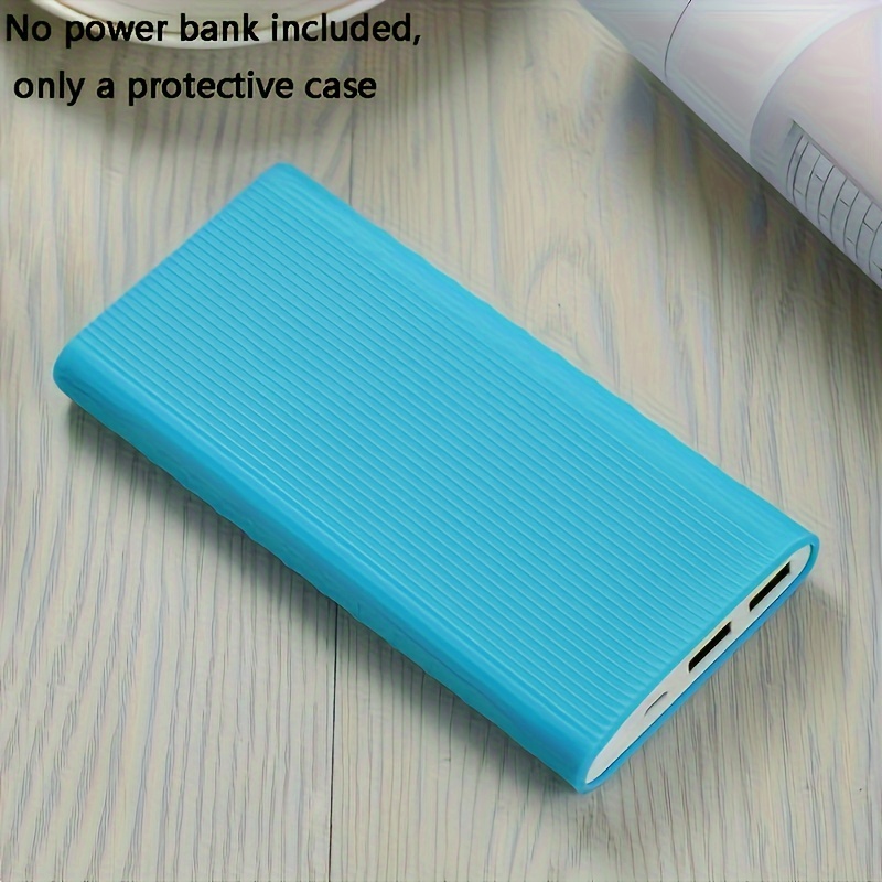 

Tpu Soft Case For Xiaomi 20000mah Power Bank, Fashionable Blue Stripe Heat Dissipation Protective Cover For New Portable Charger, Premium Silicone Protector Skin
