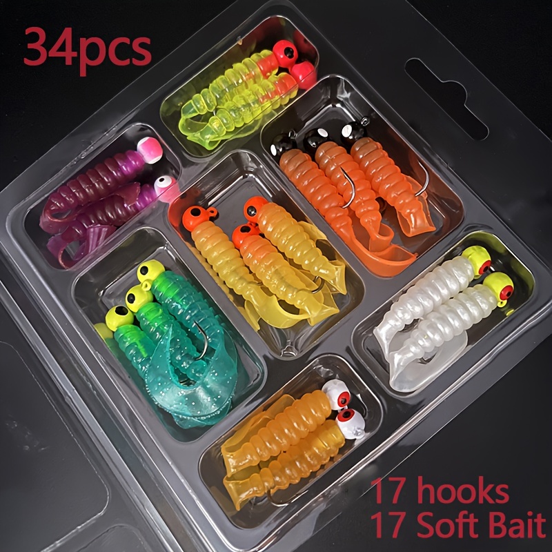 

34pcs Lures 17 , Pvc For , Cod, Herring, , , Trout, , Sardine, , , , , , , , Seabass - Set