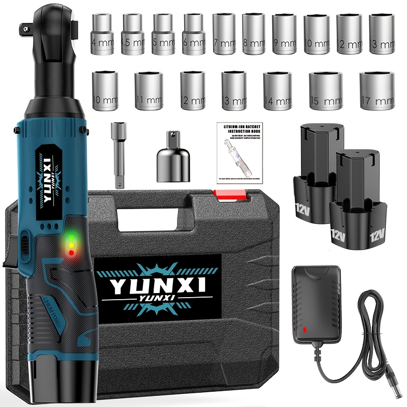 TEMU Nouveau Modèle 2026, Clé à Cliquet Électrique Fil, Outil Électrique à , Batterie Lithium Rechargeable, Démontage de Vis et Écrous, Mode de