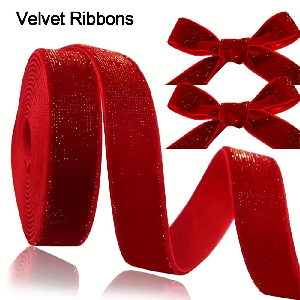 

5m Luxurious Red For Christmas - No-feather Bows For Wrapping, Ornaments, And Decorations