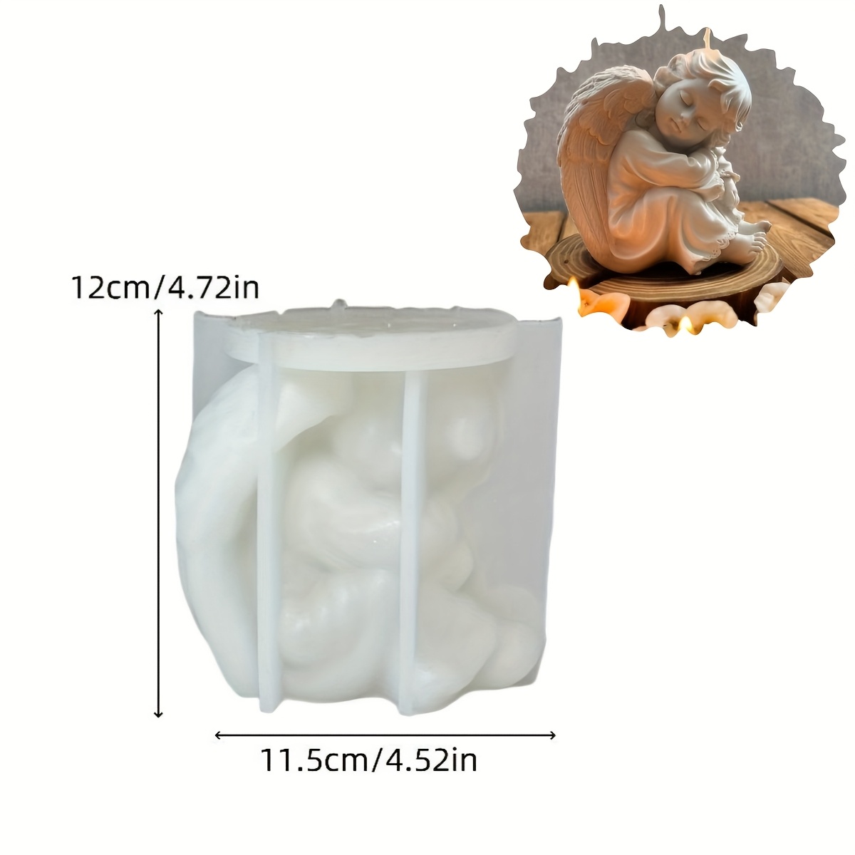 Image of Silicone Mold In Of A 3d Sleeping , Perfect For Candles And Aromatherapy Products For Wax Crafts And Home Decoration
