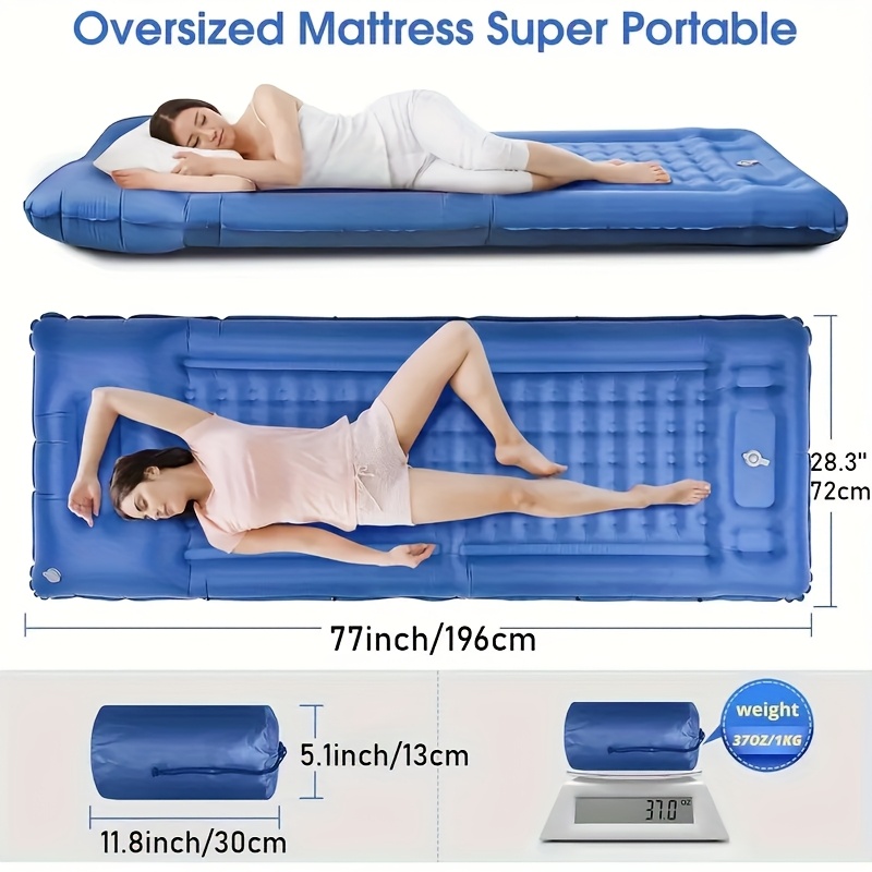 matelas gonflable extra épais (12,7 cm) avec pompe intégrée
