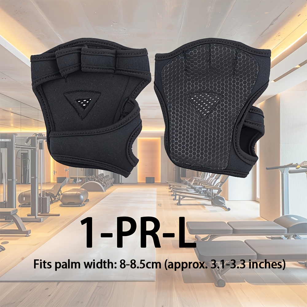 Image of 1 Pair Men And Women Professional Anti-slip Half-finger Weightlifting Gloves - Breathable Hollow-out Design/palm Support/suitable For Gym, Dumbbells, Weightlifting, Horizontal Bars, And Cycling