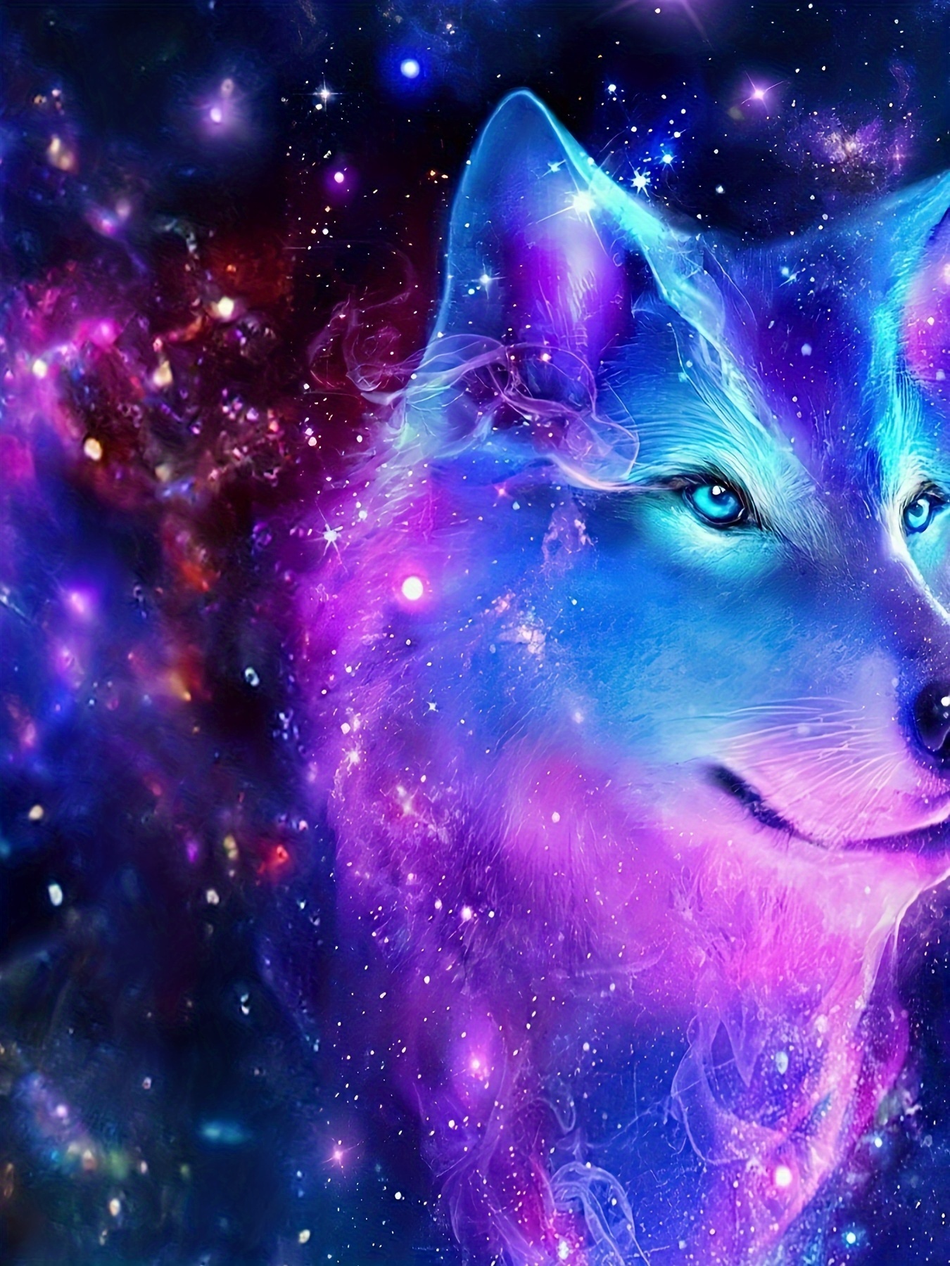 women's casual short sleeve t shirt space wolf - Temu