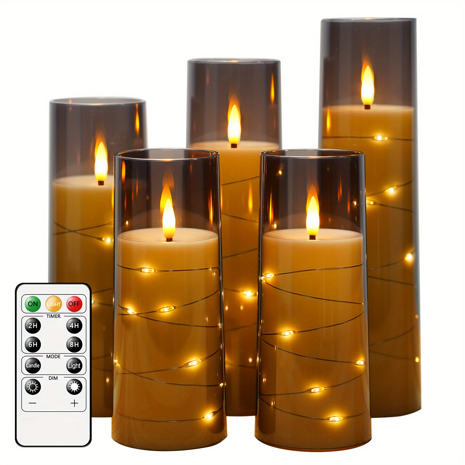 

Nimiko 5pcs Led (d2.3*5"5"6"7"8") Embedded String, Led , Suitable For Decoration, Christmas, Halloween,