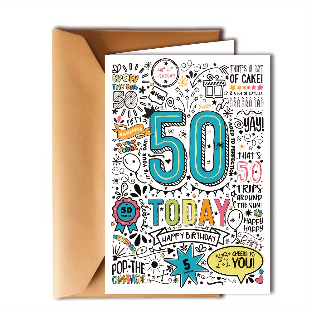 50 cumpleaños divertido regalo hombre mujer 50 años | Tarjetas de  felicitación