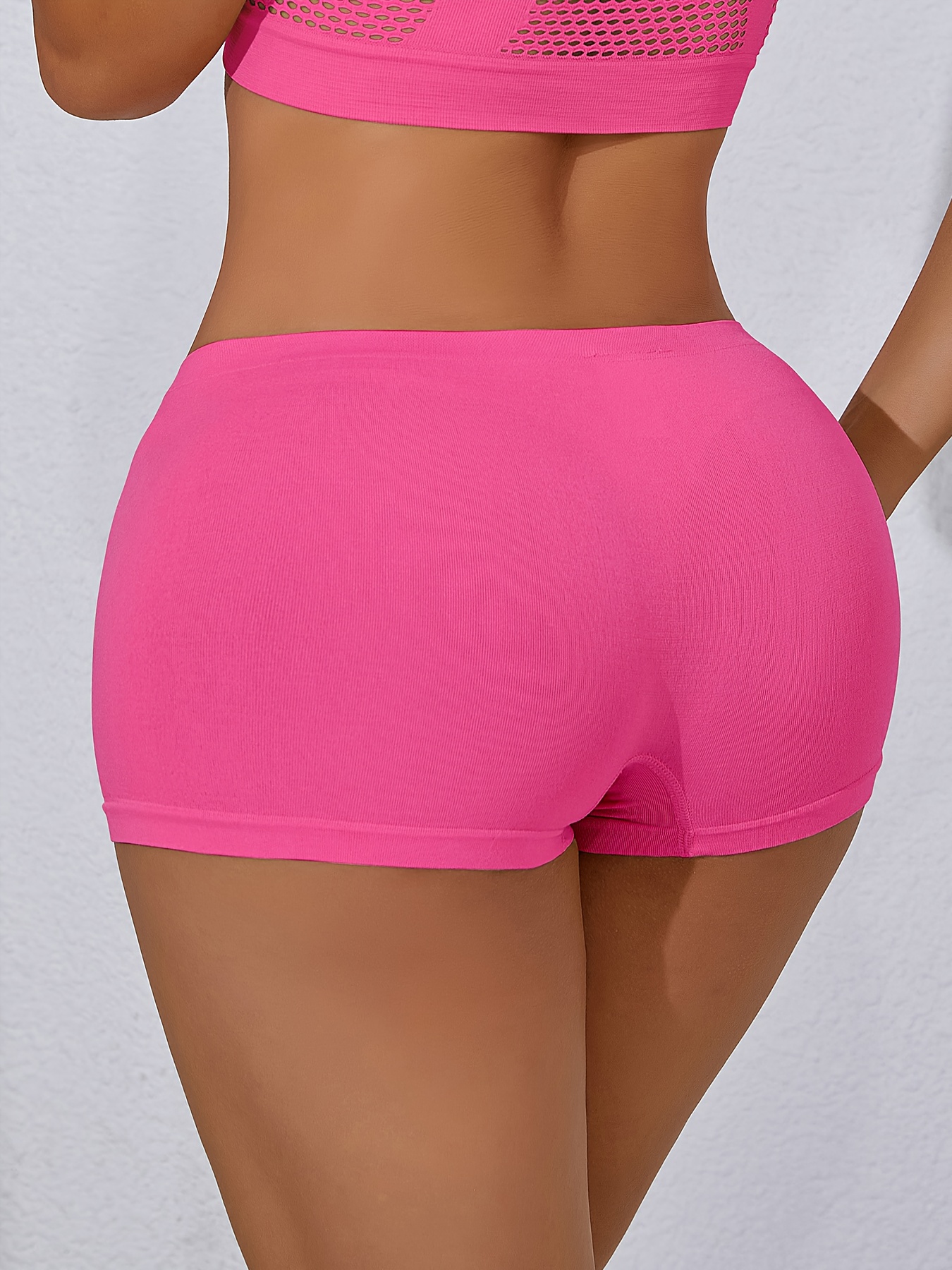 Set of 6 NADIA GO Women'S Seamless Boxer Briefs - Mid-Rise, High Support, No Show Panties, Made from Soft And Breathable Material, Available in 6 Bright Colors, Sizes S-6XL for Daily Comfort And Lifestyles, Featuring a Easy Design, Smooth Feel