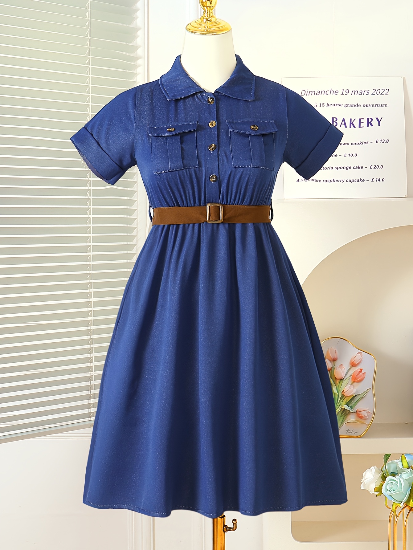 white christmas dresses Wiley Denim Dress – Retrofete main image 0