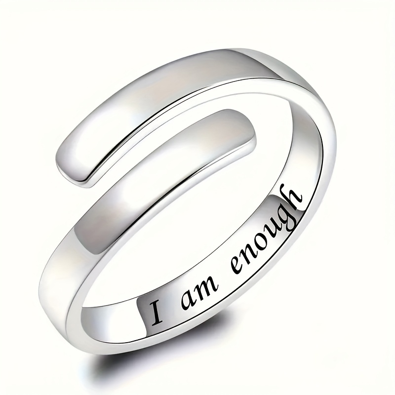 1pc Of Ring, Creative Adjustable Minimalist Engraved Ring, Daily Casual Party Vacation Ring, Jewelry Gift