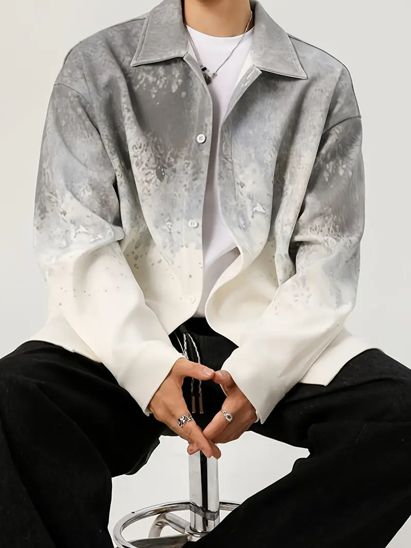 tie dye collar casual shirt mens fashion long sleeve button - Temu tie dye collar casual shirt mens fashion long sleeve button - Temu