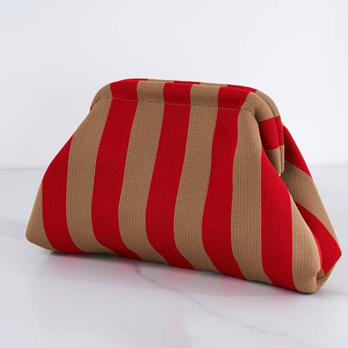 item picture cross border popular womens striped beach flying knitting commuting versatile striped flying knitting clutch