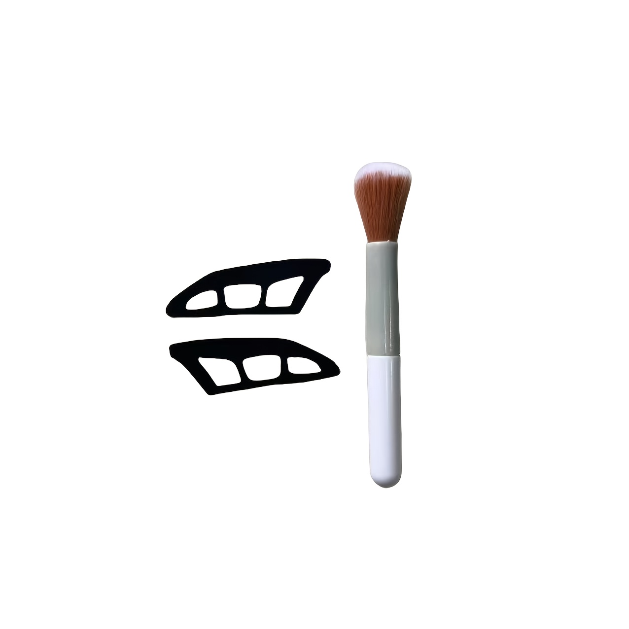 TEMU Set, Eye Makeup Assistant, Eye Makeup Tool, Silicone Eye Shadow Assistant, With Makeup Brush, Eye Shadow Guide, Eye Shadow Eye Makeup Tool, Eye