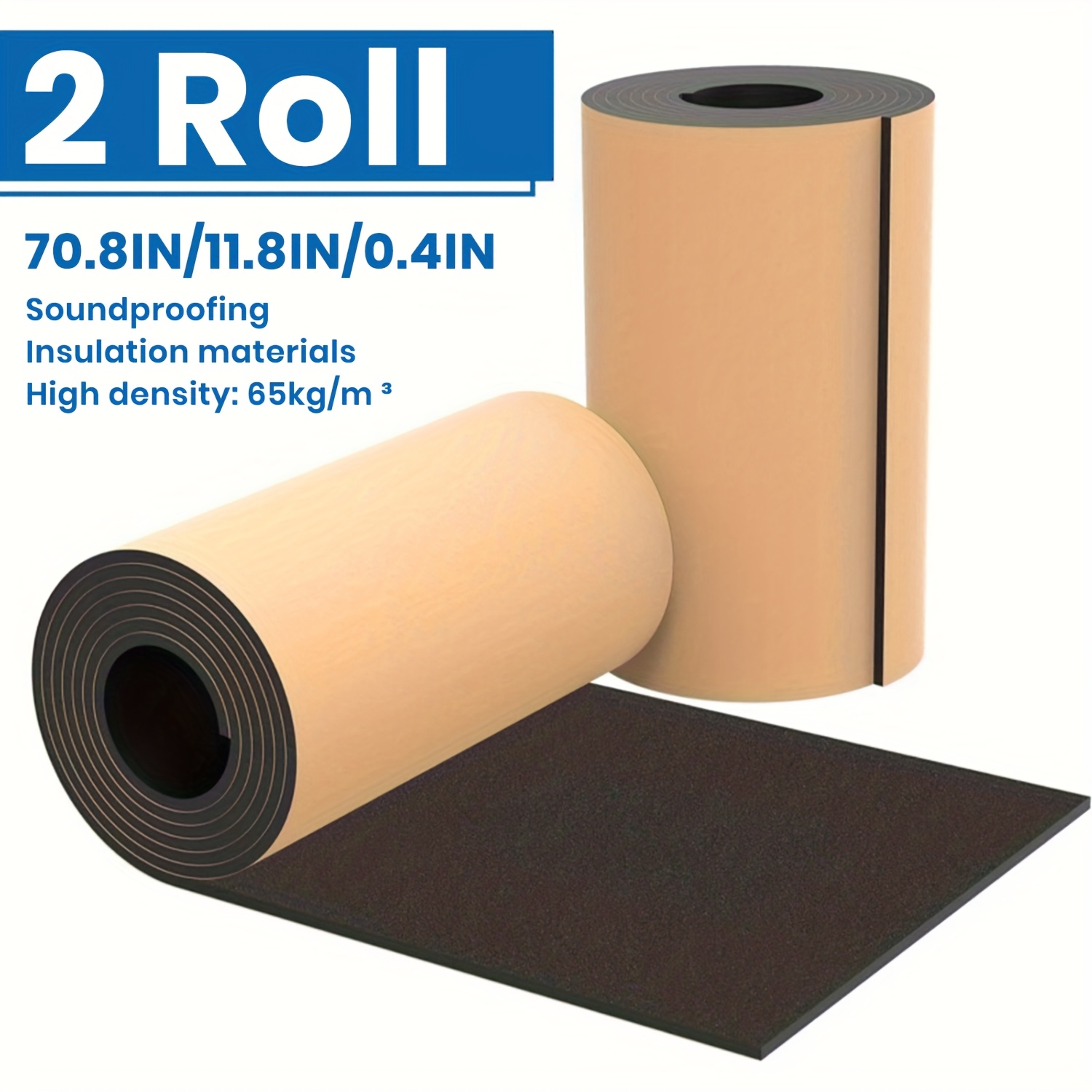 two rolls of high density self   soundproof panels acoustic soundproof wall panels   of noise reduction heat   moisture proof suitable for use in recording     vehicles and home renovation building materials