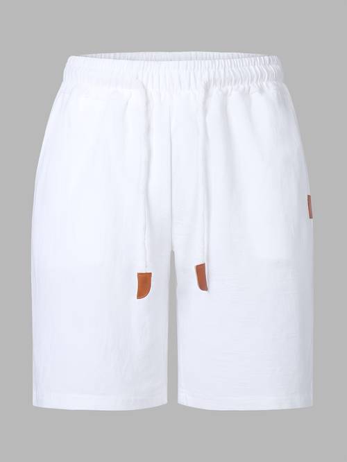 mens linen shorts summer shorts elastic waistband solid color comfortable and breathable casual daily vacation style