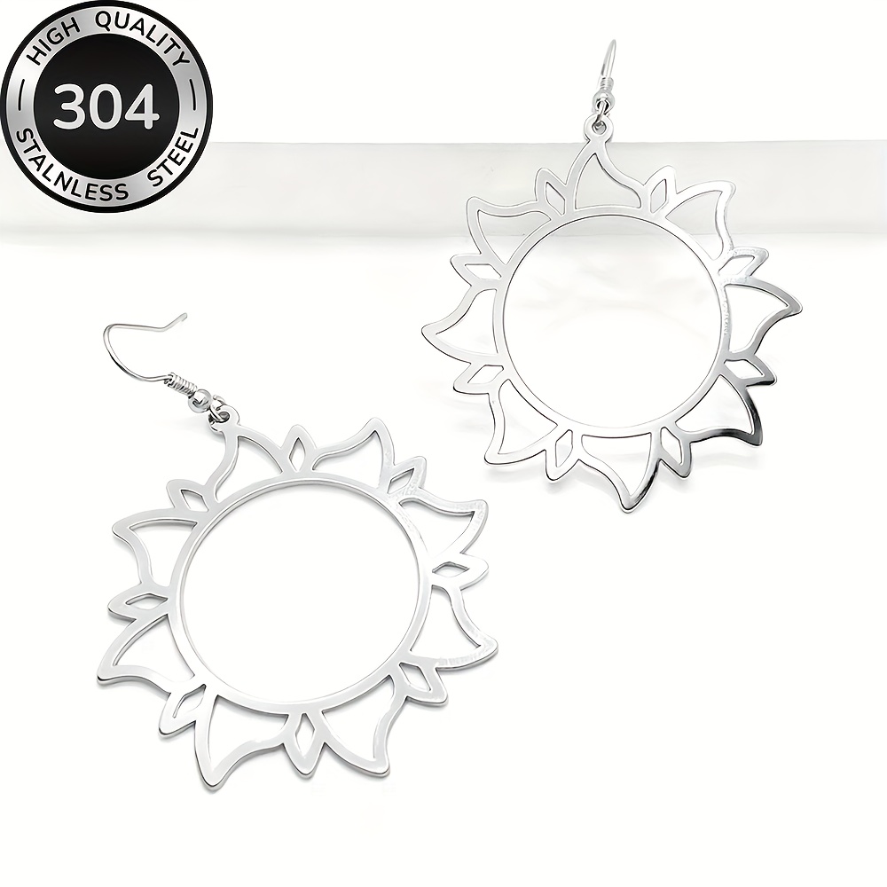 TEMU High-quality Stainless Steel Hypoallergenic Earrings, Anti-fading, Easy And Elegant, Fashionable Women's Earrings And Jewelry Additions Suitable