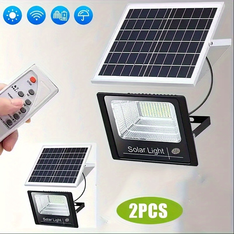 TEMU Solar Flood Lights Outdoor With Motion Sensor, 6500k , Ip67 Waterproof Solar Security Lights, 3 (dusk To Dawn, Solar Powered), Dusk To Dawn