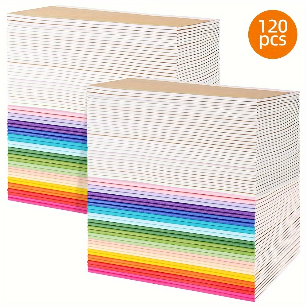 

120 Pack A5 Kraft Notebooks, Composition Notebooks Lined Journal Bulk, 15 Colors With Rainbow Spines, 60 Pages For School Office Supplies, Doodle, Draw, Practice Writing