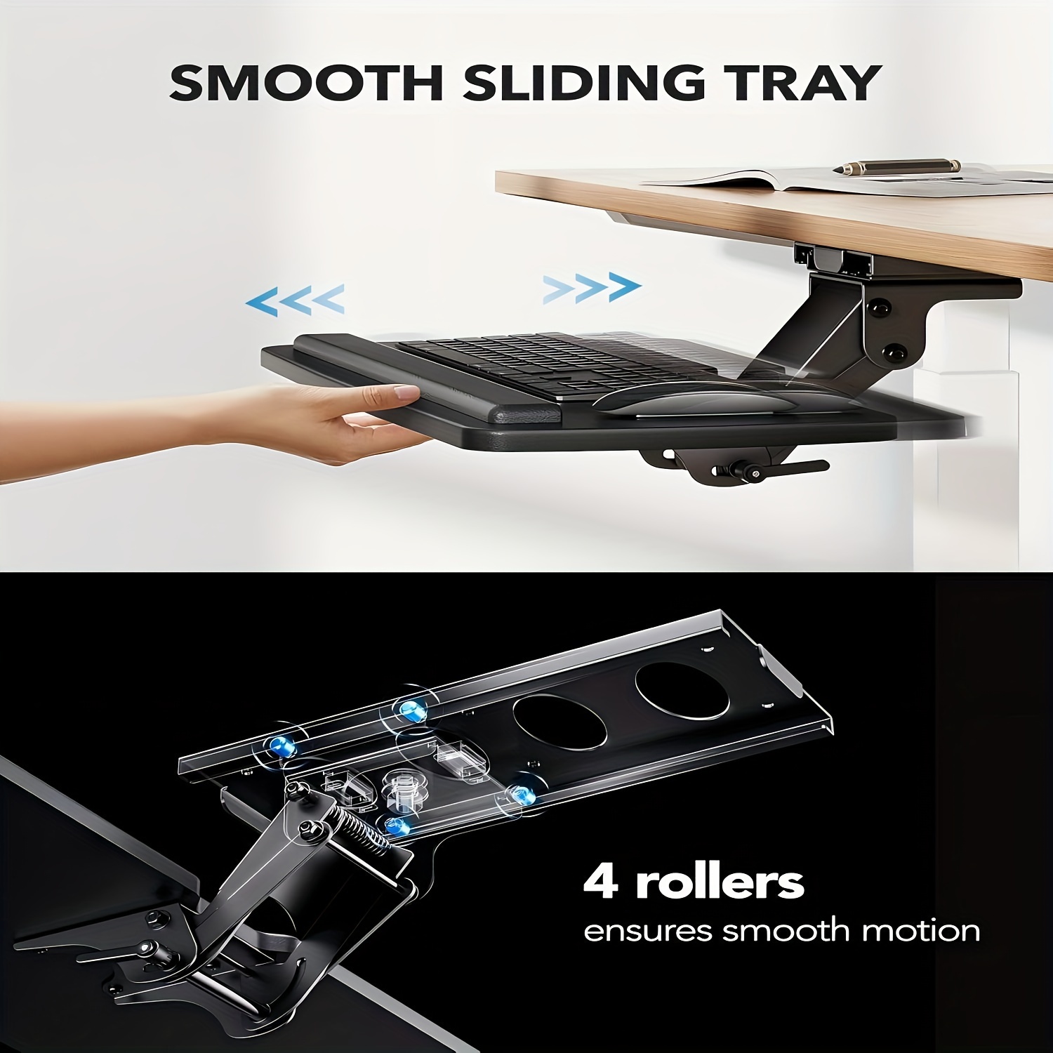 keyboard tray desk 360 adjustable ergonomic - Temu