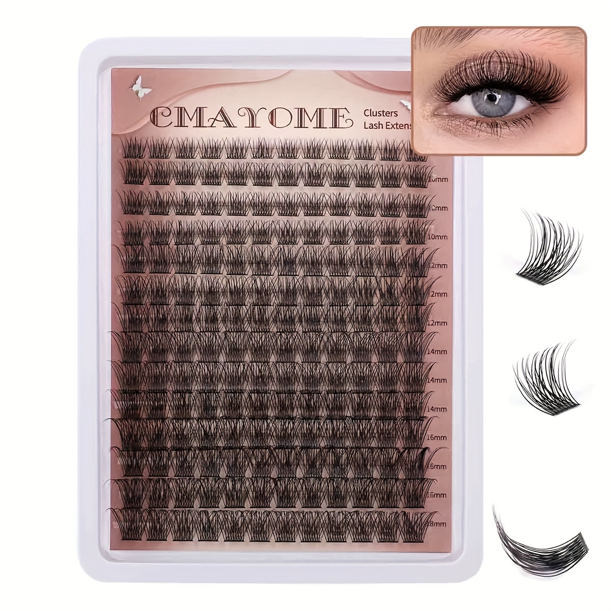 Cmayome Eyelash Diy Eyelashes Extend Natural Eyelashes Extend C/p - Suitable For Evening Parties, Music Festivals And Any Occasions