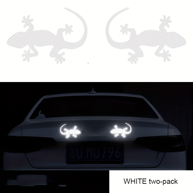 2pcs Reflective Car Stickers - Vinyl Exterior Scratch Stickers And Safety Warning Stickers, Tail Trim, Stickers For Car, Motorcycle And Truck Walls