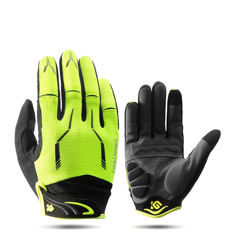 TEMU Gel Pad Full Finger Cycling Gloves Autumn Winter Bike Gloves Touch Screen Men Women Long Finger Bicycle Glove