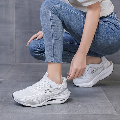 fashion sneakers womens functional casual sports shoes lightweight shock absorbing with eva sole breathable black and white gradient design suitable for campus sports gym training performance