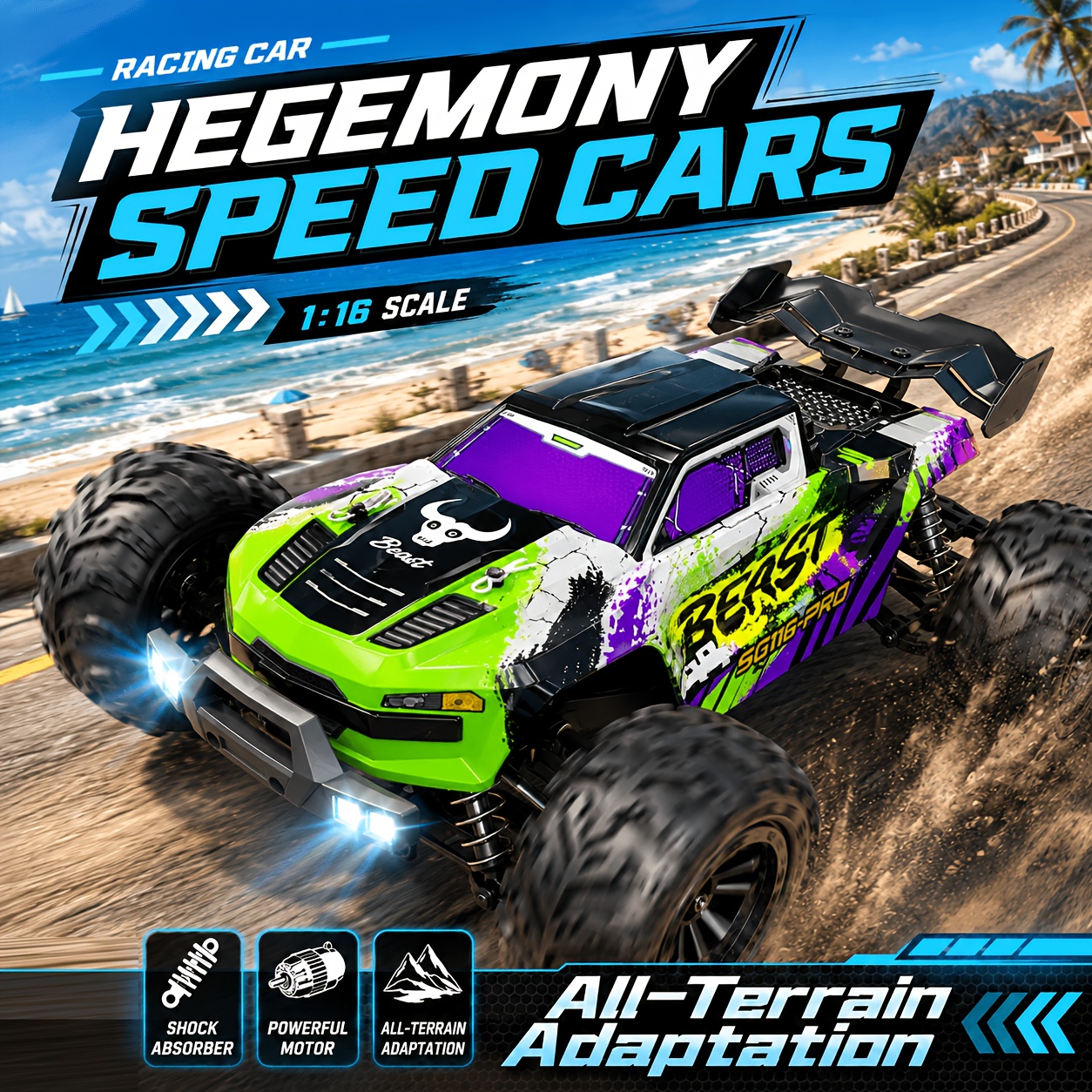 Image of Not A Toy, For Professional Players/collectors Only/ Sports Competition Use, Brushless (75km/h) & Carbon Brush (45km/h), A Beginner-friendly Remote Control Car, 1/16 Speed Remote -road Vehicle, 2.4ghz