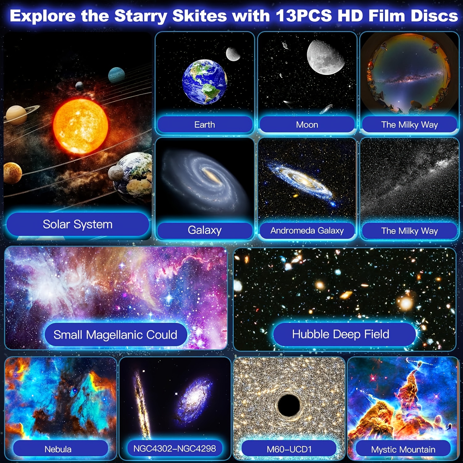 Galaxy Projector with Upgraded HD Star Projector Lens