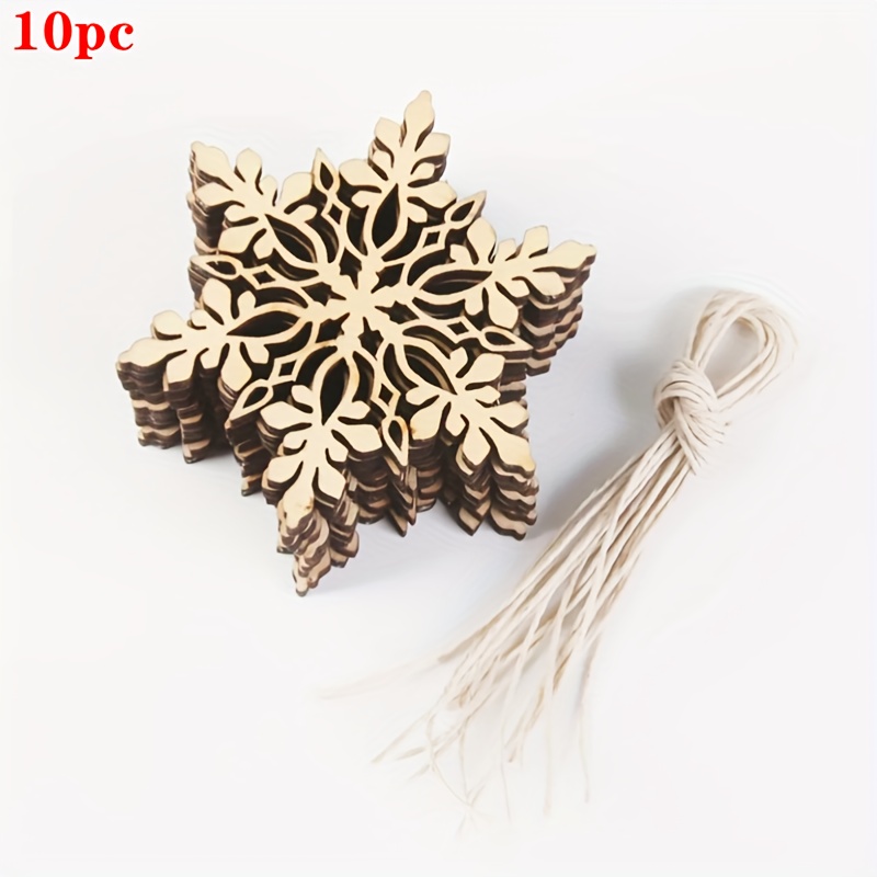 

Set Of 10 Wooden -shaped Small Wooden For Diy Painting And Doodling Crafts, Christmas Tree Ornaments, Decorations, And Decorations For Christmas