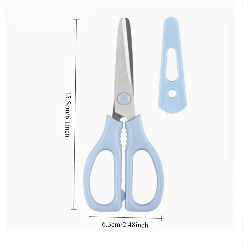 TEMU 1pc Scissors, 1pc Scissors Set, Precision Round-head Scissors, Suitable For Paper, Fabric And Thread Cutting, Multi-functional Hand Scissors,