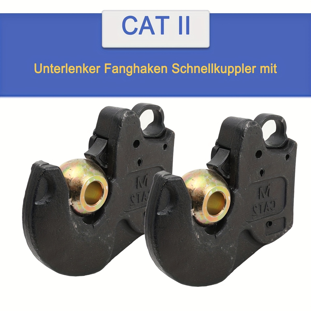 2pcs Lower Link Hook Quick Coupler With Balls Cat Ii For 60-120 Tractor | Tractor | Tractor Used On Sides For Welding To The Lower Link