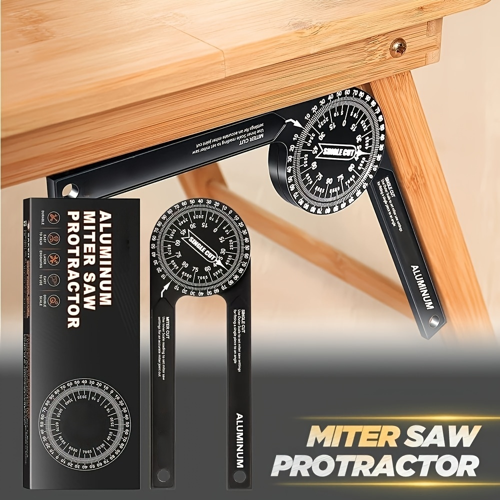 

Sakerplus Protractor|7-inch Aluminum Protractor Angle Finder Featuring Precision Laser-inside & Outside Miter Angle Finder For Carpenters, Plumbers And All Building , Christmas Thanksgiving Gifts