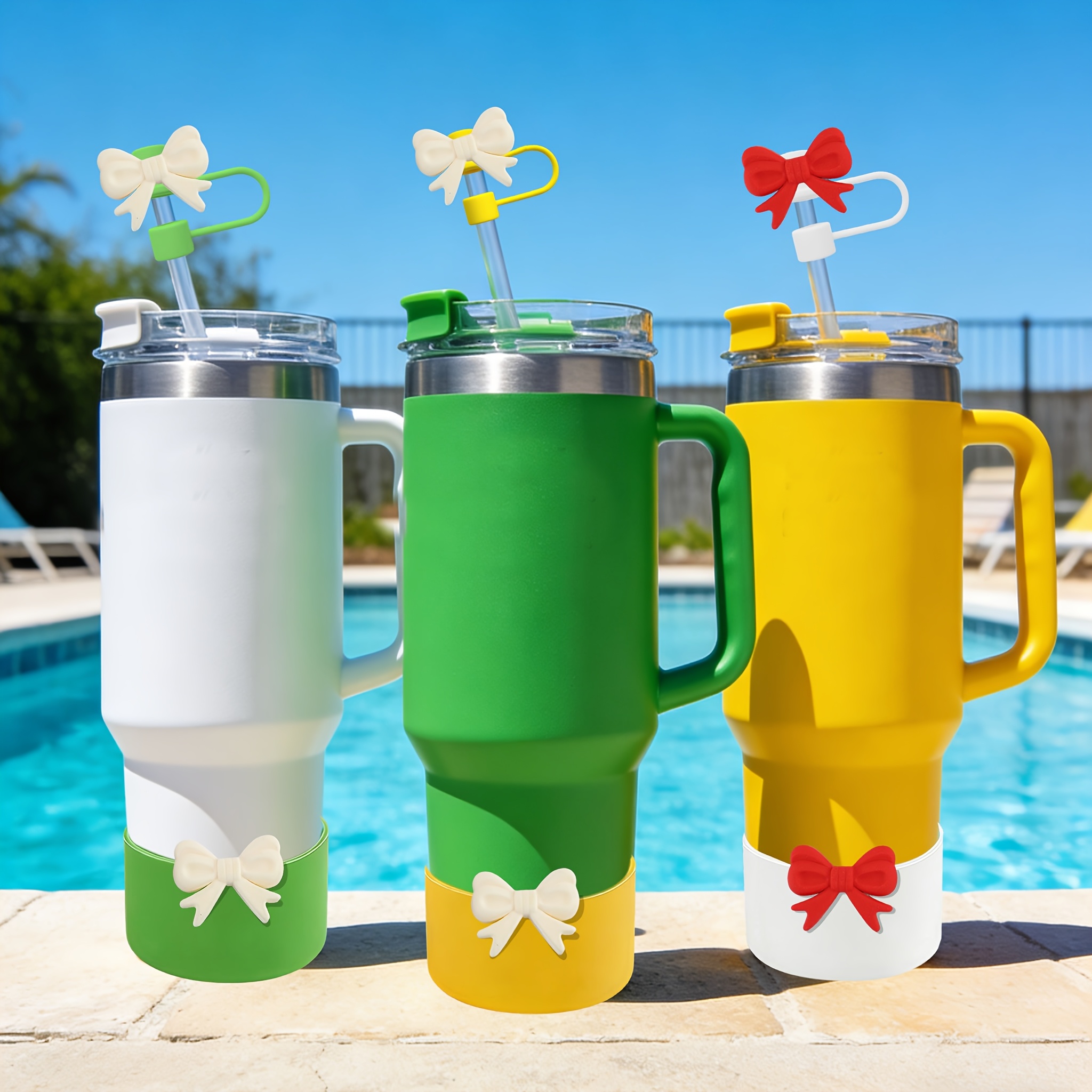 set de 2 adornos para vasos con tema de  ,     de silicona con forma de bota y cubierta para   con   para vasos de 30 y 40 oz -   para    , esenciales para navidad y san valentín Detalles del producto 4