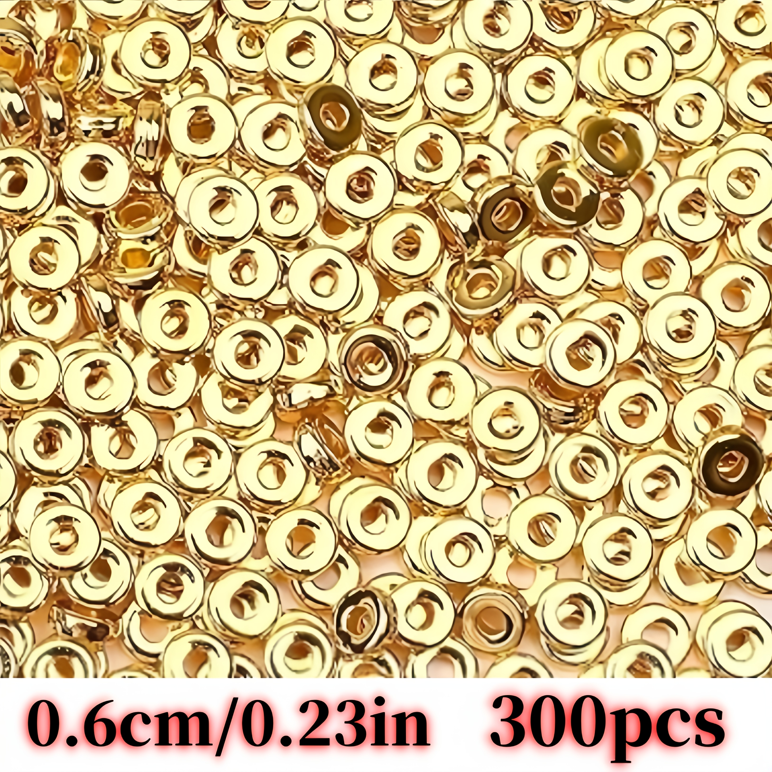 6mm 300pcs Round Spacer Beads, Acrylic Beads, Spacer Beads. Handcraft Additions, Beads, Bracelets, Anklets, Necklaces, Earrings, Jewelry Decoration